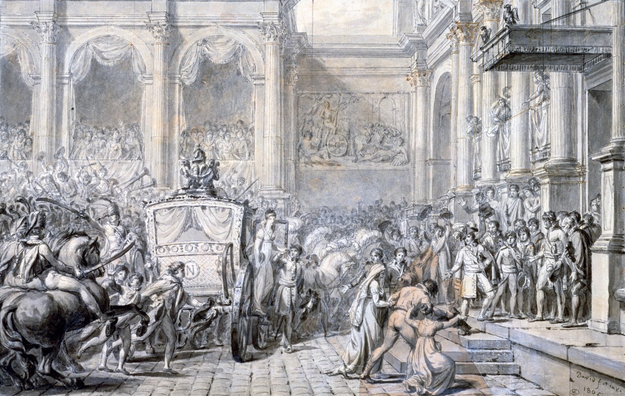 Arrivo al Municipio, 1805 da Jacques Louis David