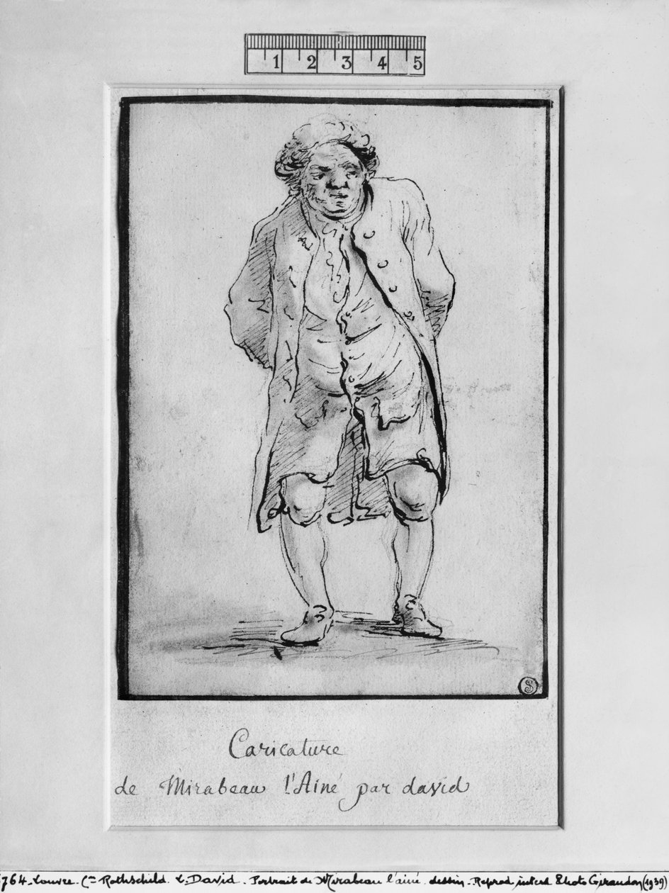 Caricatura di Honoré Gabriel Riqueti, Conte di Mirabeau da Jacques Louis David