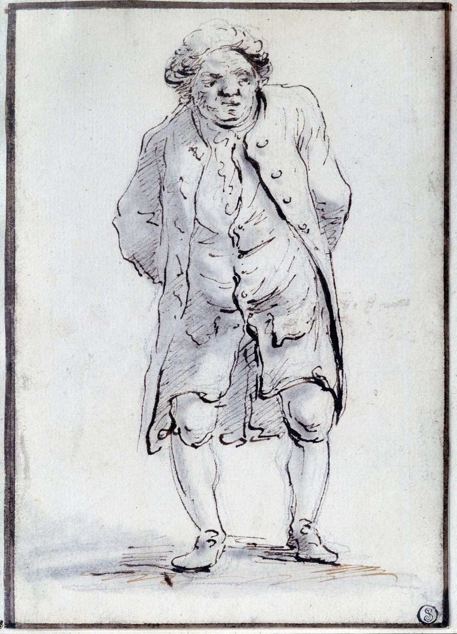 Caricatura di Honore Gabriel Riqueti, Conte di Mirabeau da Jacques Louis David