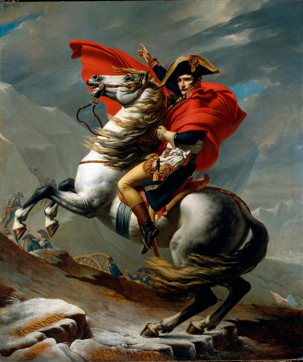 Ritratto equestre di Napoleone I Bonaparte da Jacques Louis David