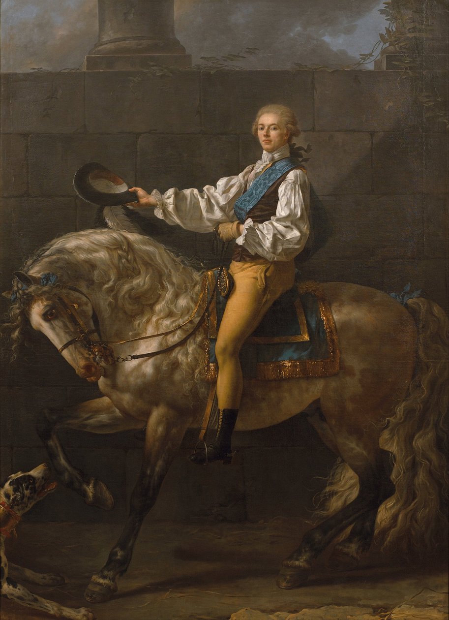 Ritratto equestre di Stanislaw Kostka Potocki 1755-1821 da Jacques Louis David