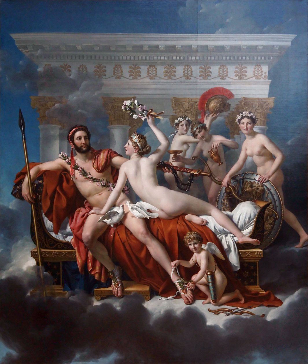 Francese: Mars désarmé par Vénus Marte disarmato da Venere da Jacques Louis David