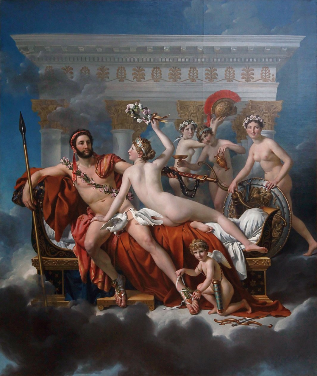 Francese: Mars désarmé par Vénus Marte disarmato da Venere da Jacques Louis David