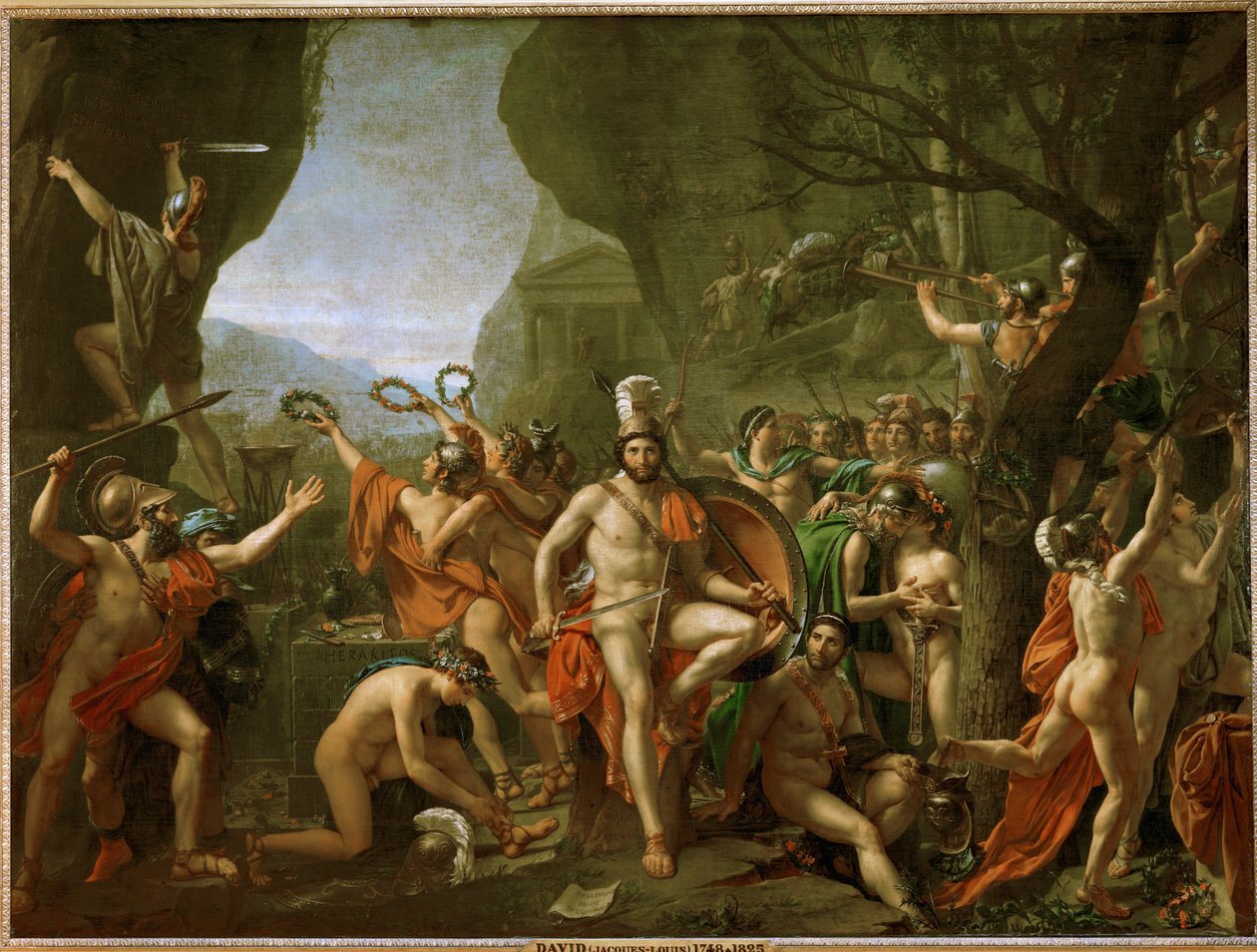 Leonida alle Termopili da Jacques Louis David