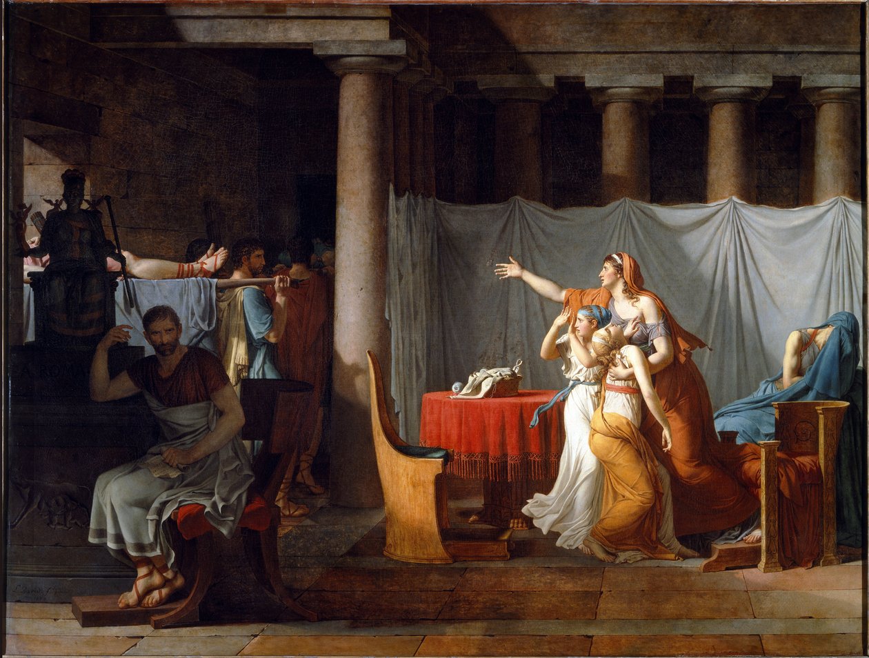 I littori riportano a Bruto i corpi dei suoi figli da Jacques Louis David