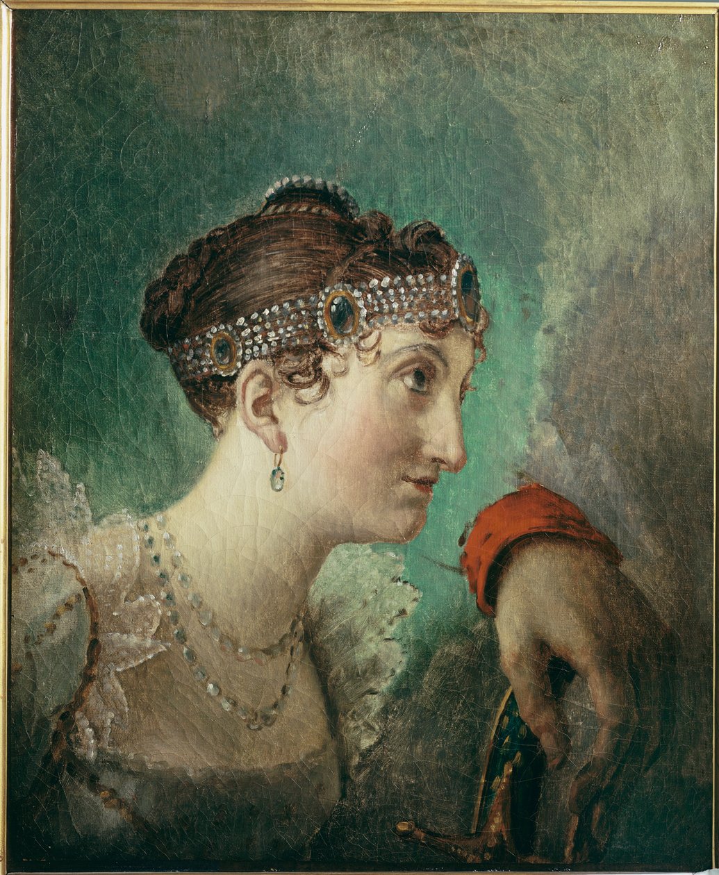 Mme. Alexandre de la Rochefoucauld ... (schizzo a olio) da Jacques Louis David