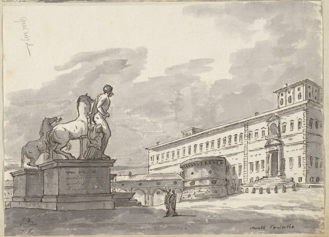 Monte Cavallo, con i Domatori di Cavalli da Jacques Louis David