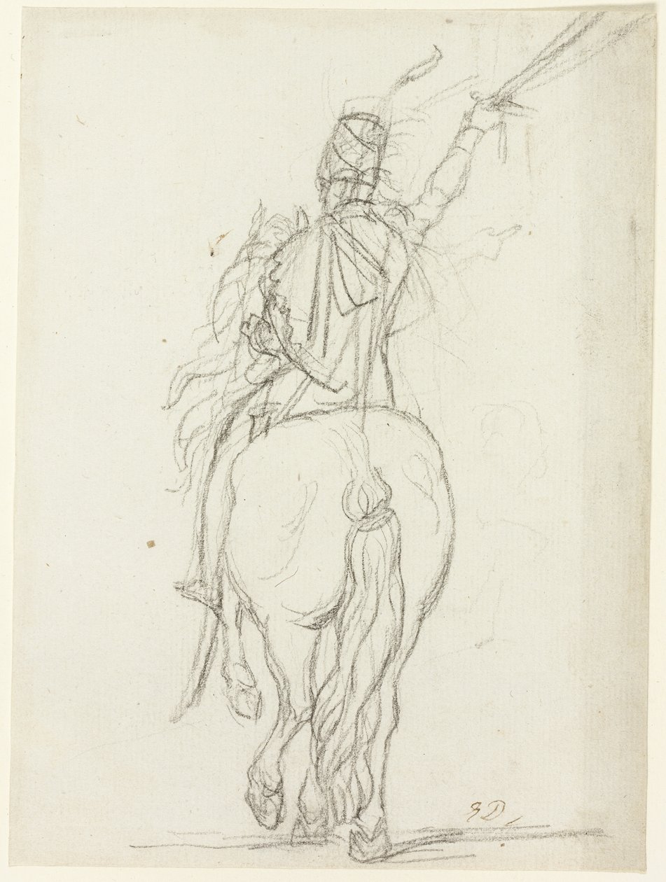 Ufficiale a cavallo da dietro da Jacques Louis David