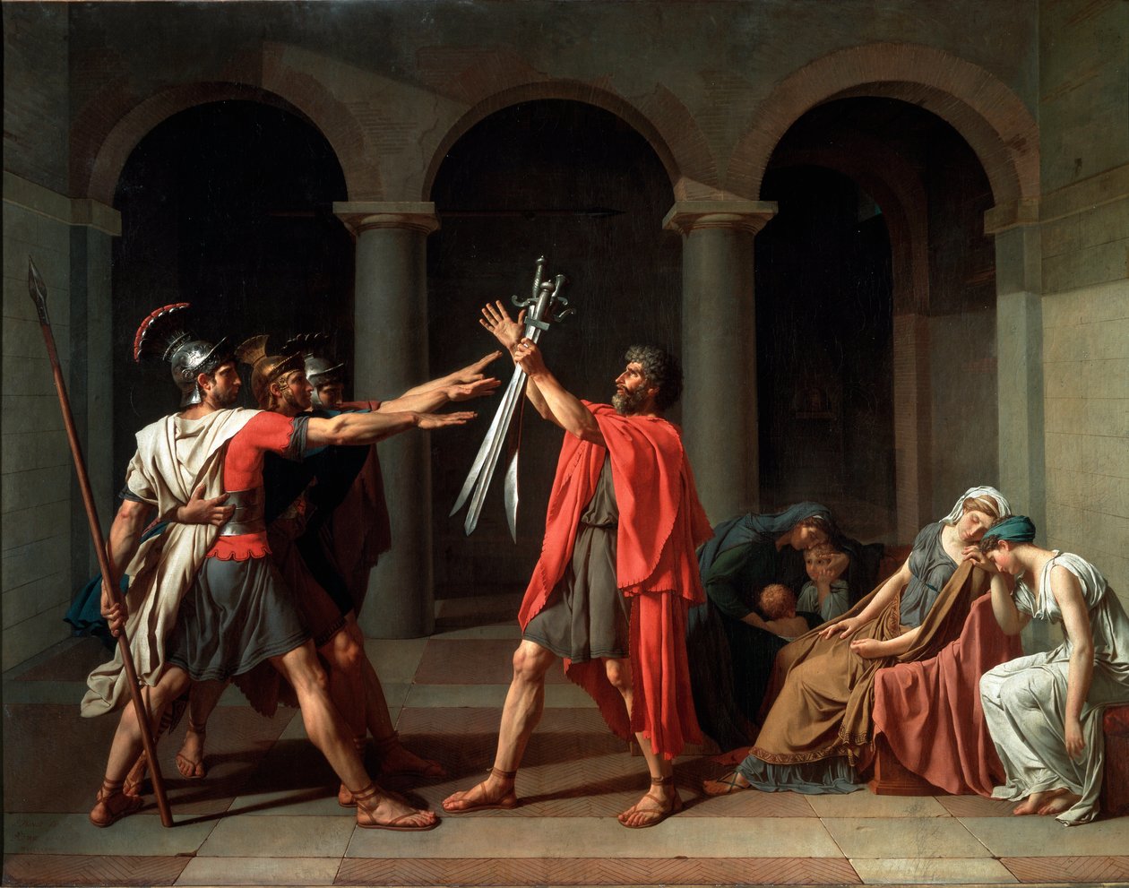 Il giuramento degli Orazi da Jacques Louis David
