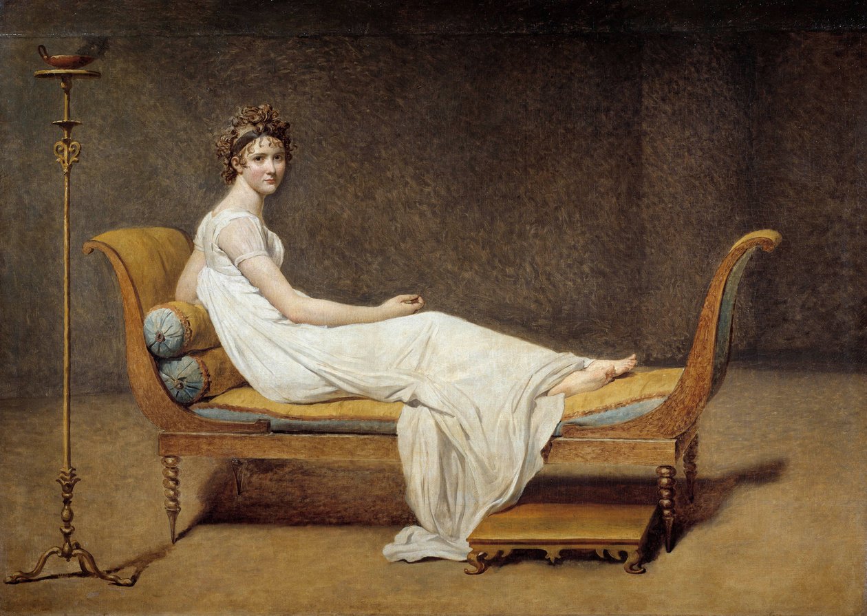 Ritratto di Madame Récamier (1777 - 1849), Jeanne Francoise detta Juliette - Dipinto di Jacques Louis David da Jacques Louis David