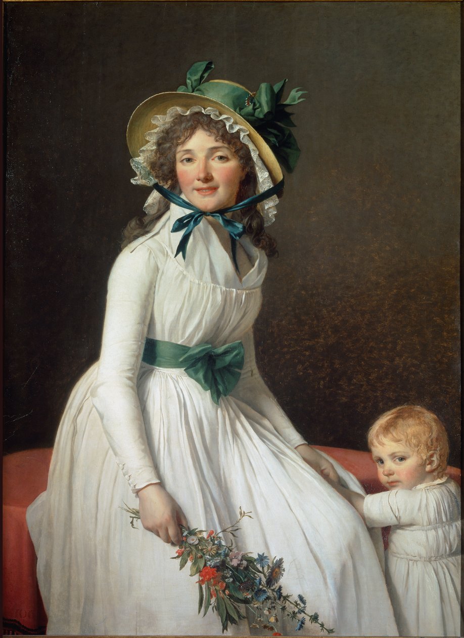 Ritratto di Madame Seriziat con suo figlio Emile da Jacques Louis David