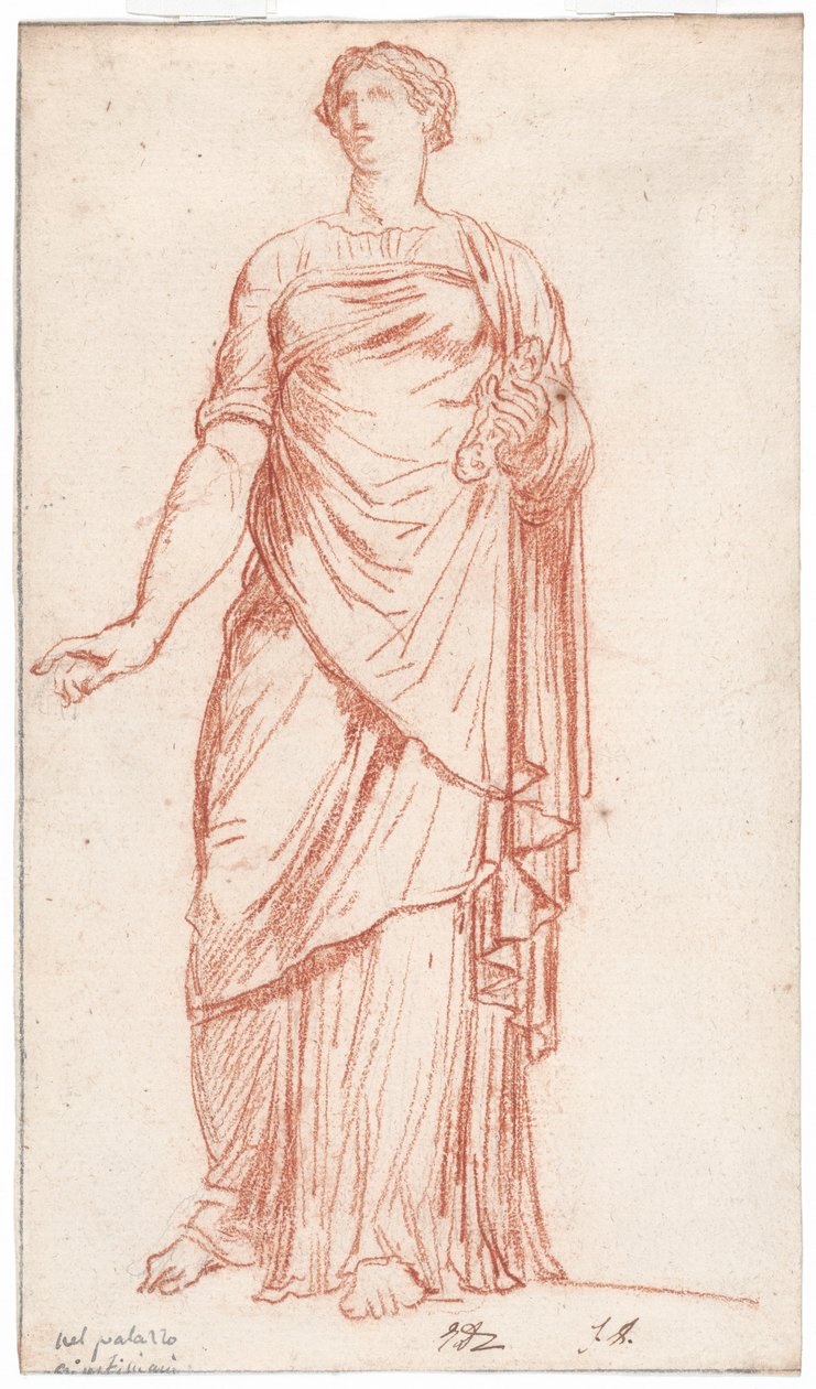 Statua di Flora vista dal fronte, nel Palazzo Giustiniani, Roma da Jacques Louis David