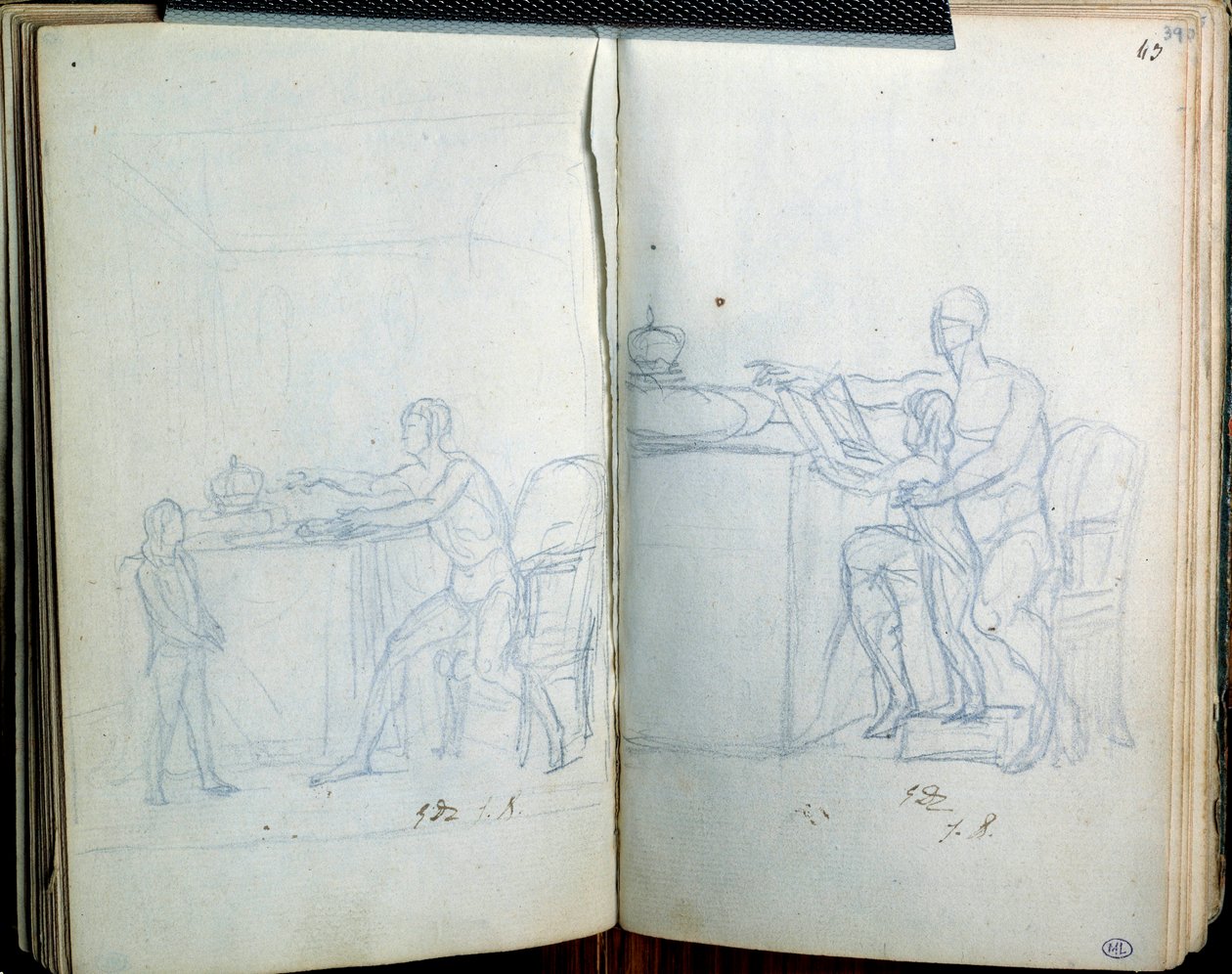 Studio per il ritratto di Luigi XVI e il Delfino da Jacques Louis David