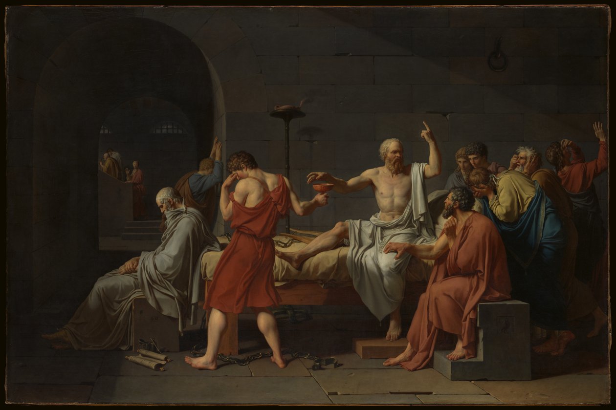 La morte di Socrate da Jacques Louis David
