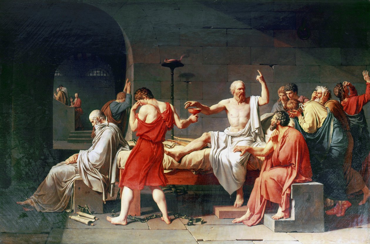 La morte di Socrate da Jacques Louis David