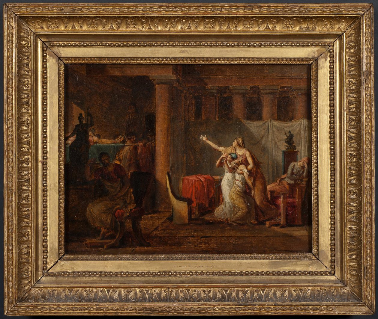 I littori riportano a Bruto i corpi dei suoi figli. Studio da Jacques Louis David