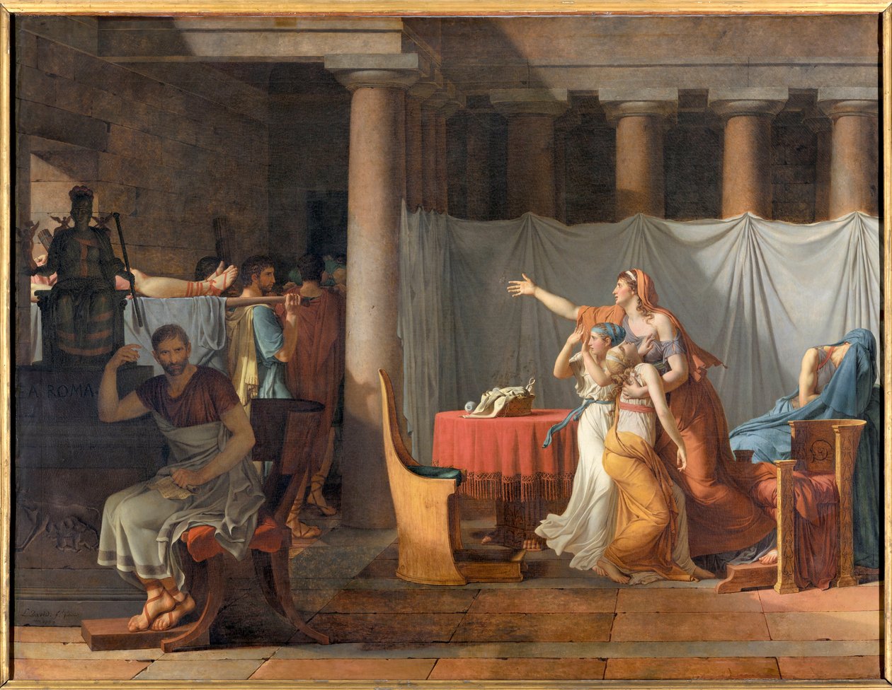 I littori riportano a Lucio Giunio Bruto i corpi dei suoi figli da Jacques Louis David
