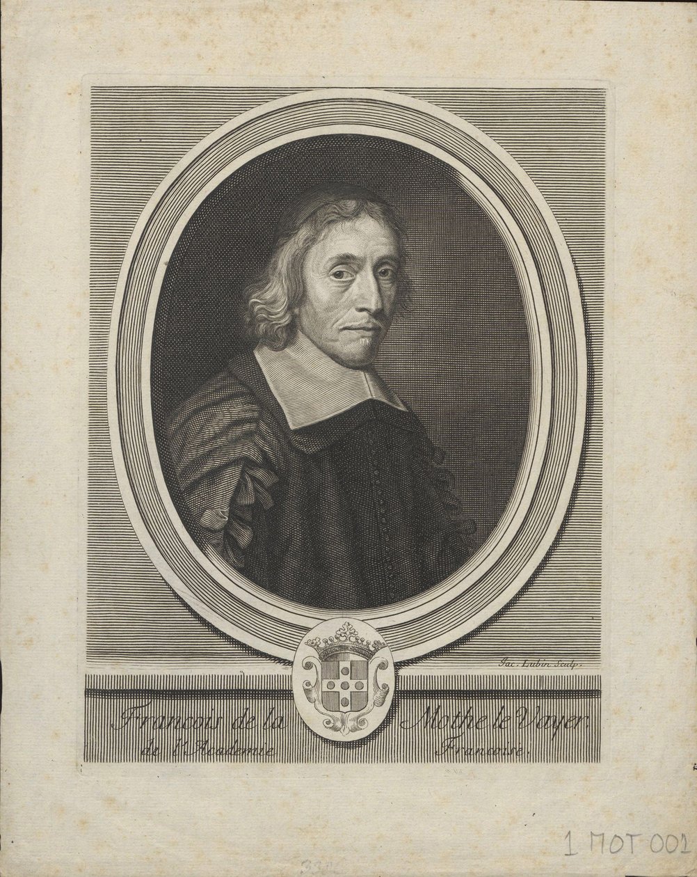 Ritratto di François de La Mothe le Vayer 1588-1672, ca. 1695 da Jacques Lubin