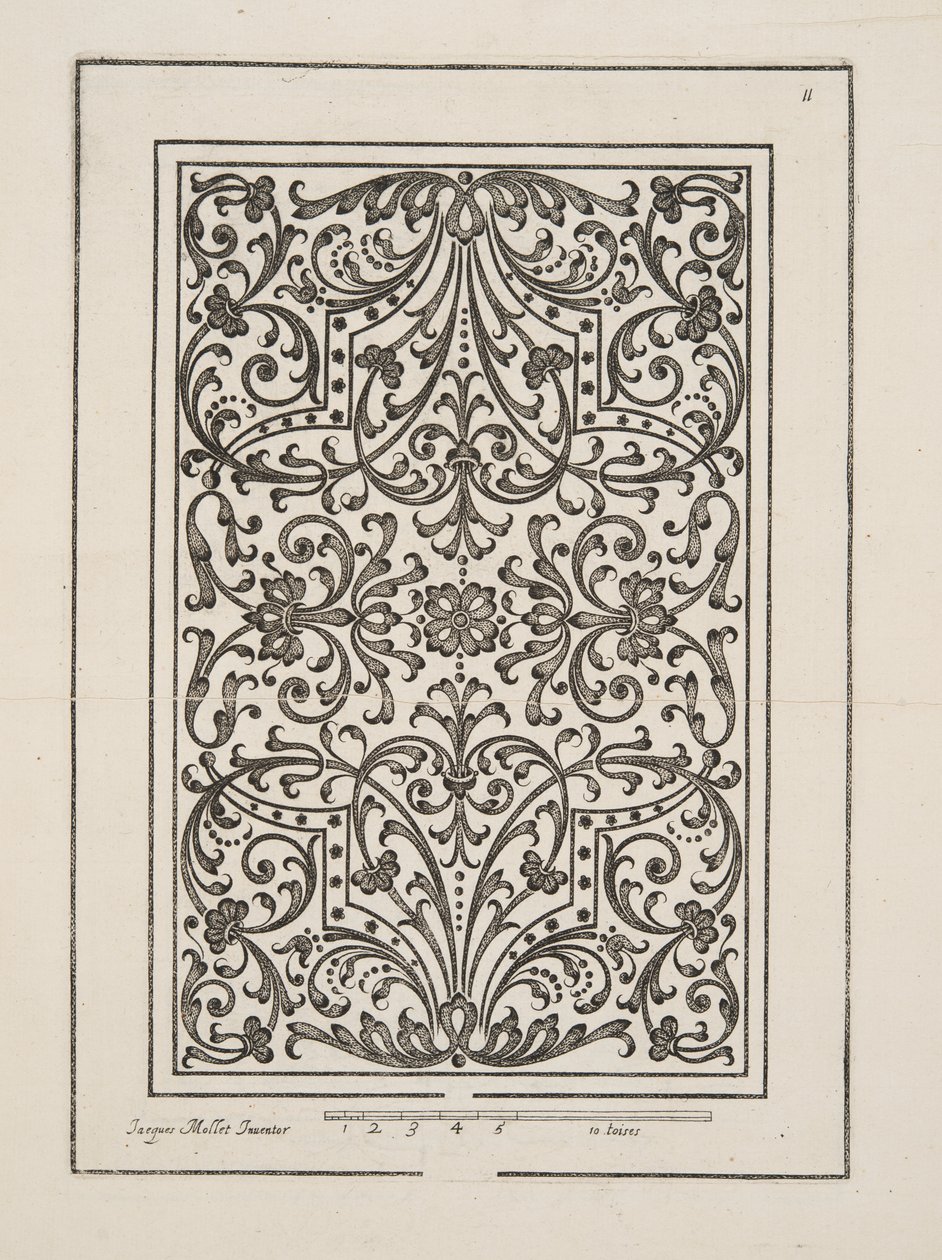 Design per Parterre, da Theatre des Plans et Jardinages, pub.1652 da Jacques Mollet