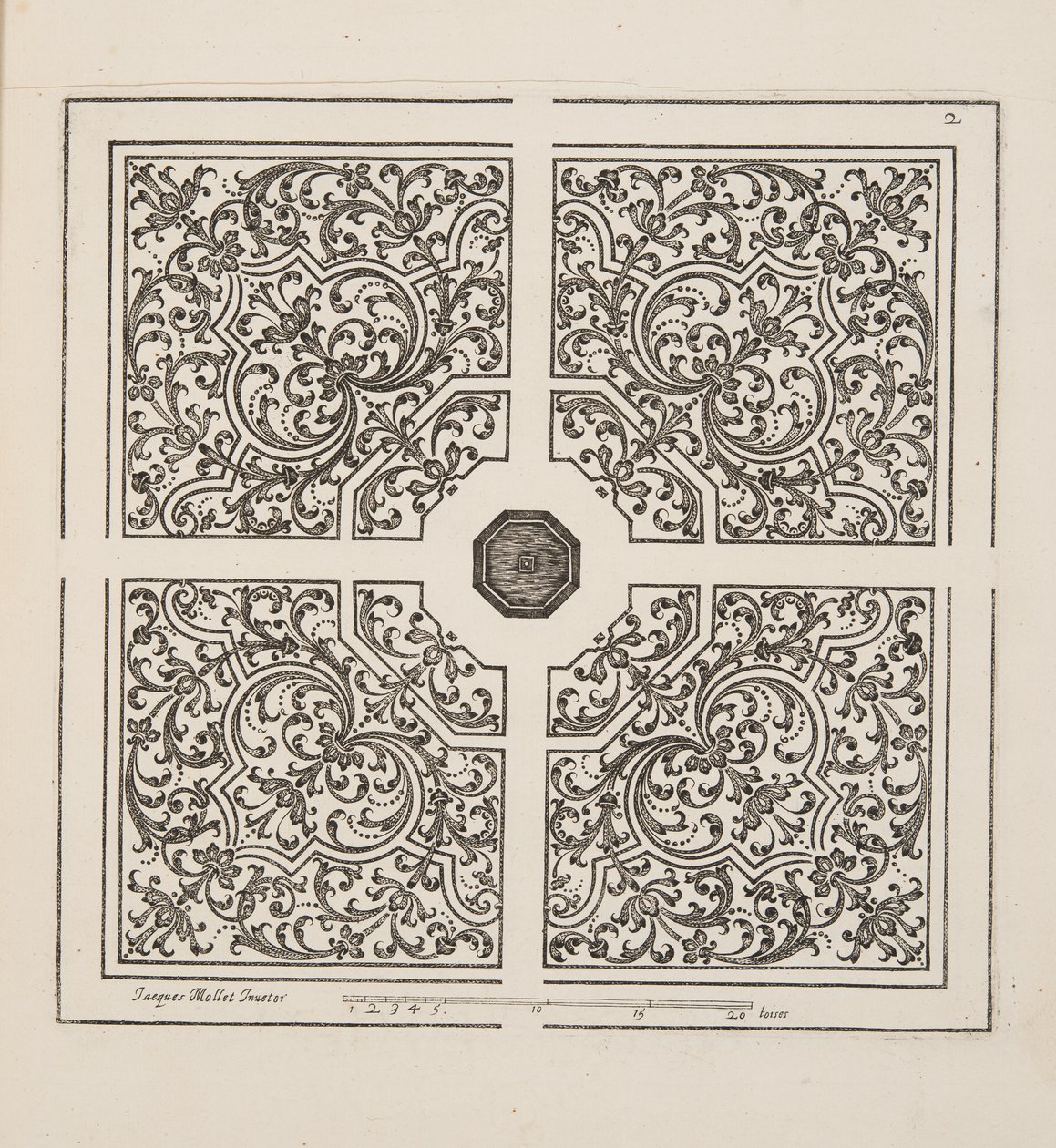 Design per Parterre, da Theatre des Plans et Jardinages, pub.1652 da Jacques Mollet