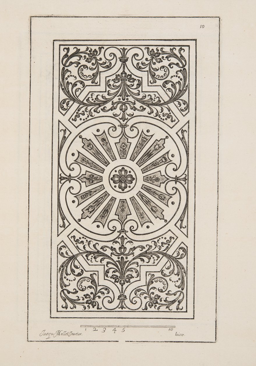 Progetto per Parterre, da Theatre des Plans et Jardinages, pub.1652 (incisione) da Jacques Mollet
