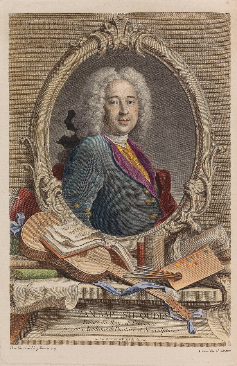 Ritratto di Jean-Baptiste Oudry da Jacques Nicolas Tardieu