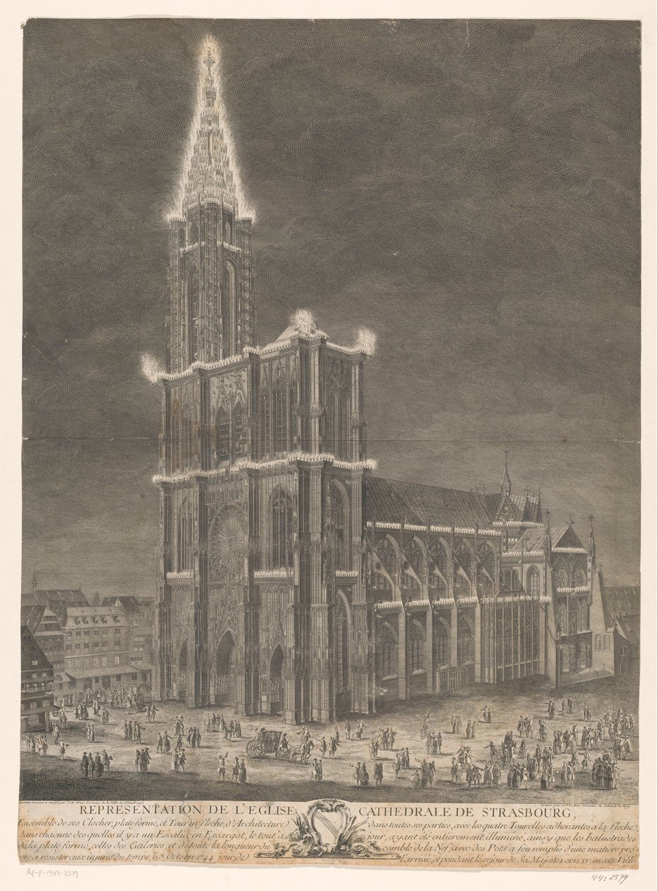 Veduta della cattedrale di Strasburgo da Jacques Philippe Le Bas