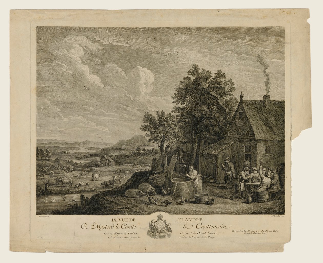 IX Vista sulle Fiandre da Jacques Philippe Le Bas