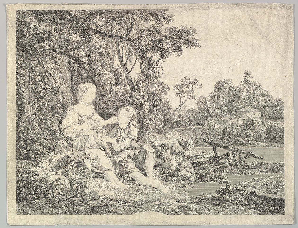 Pensant-ils au Raisin, XVIII secolo da Jacques Philippe Le Bas
