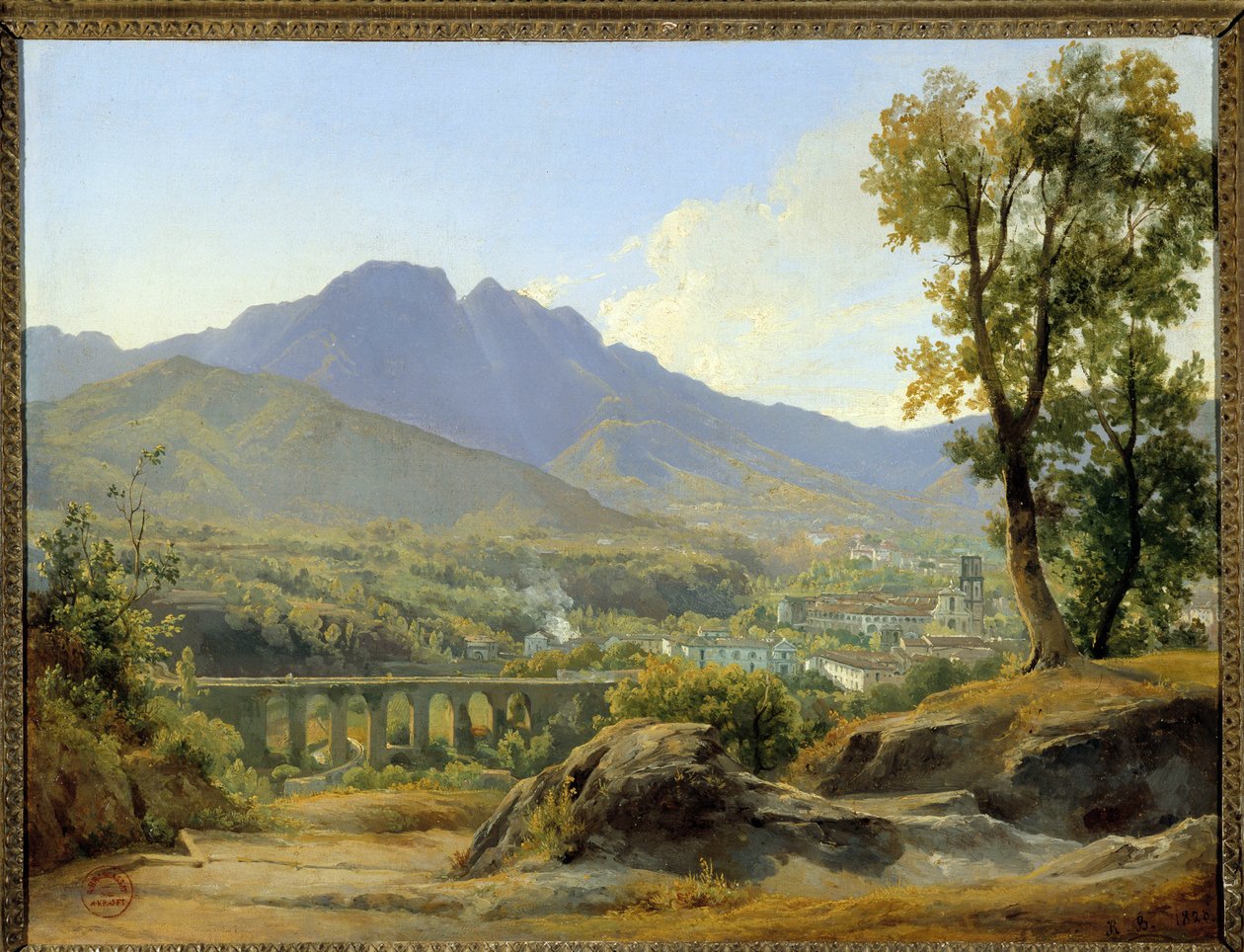 Paesaggio, vista dalla Villa Cava da Jacques Raymond Brascassat