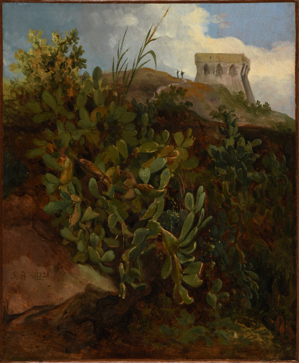 Torre e cactus da Jacques Raymond Brascassat
