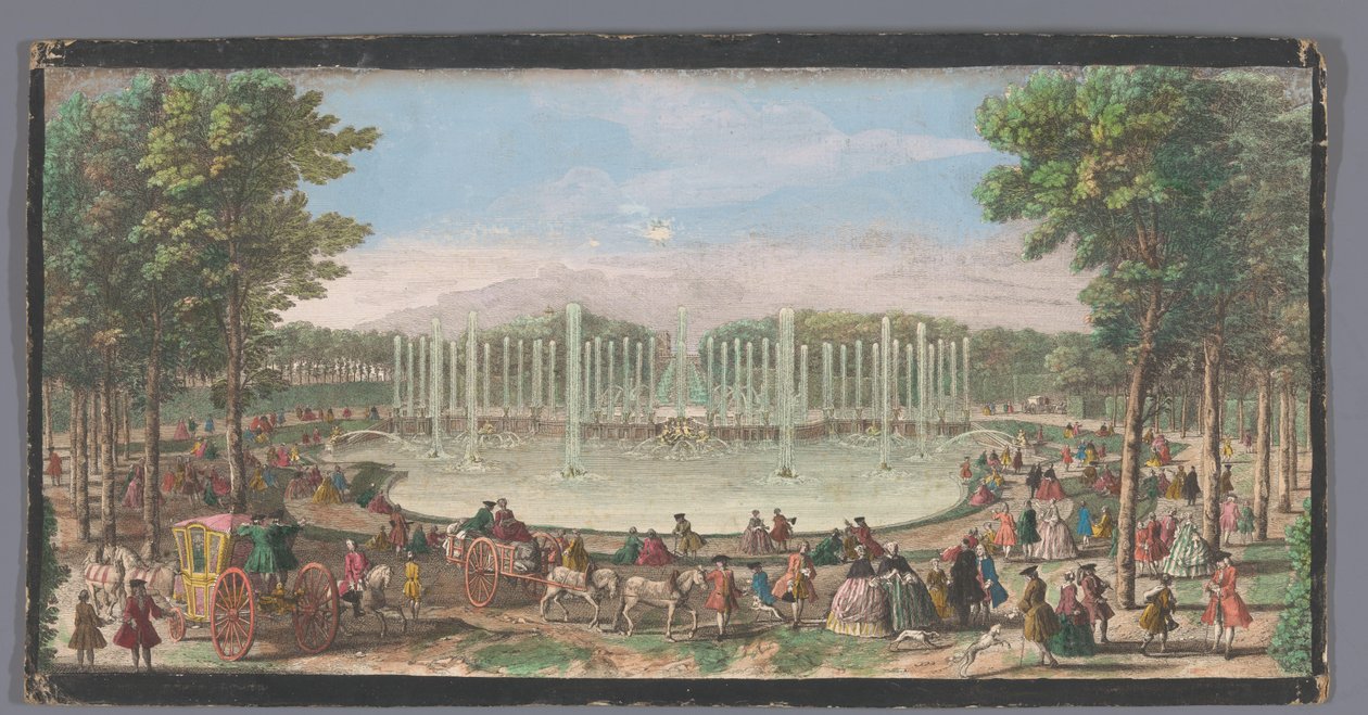 Vista del Bacino di Nettuno nel Giardino di Versailles da Jacques Rigaud (possibly)