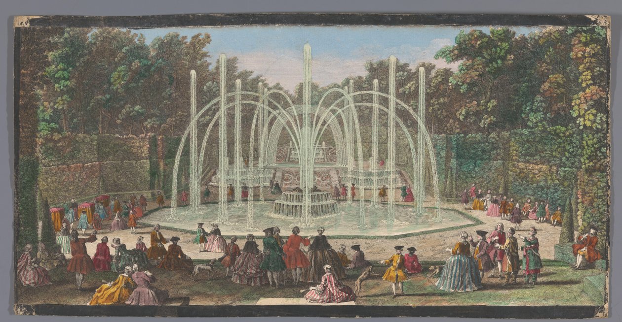 Vista sul Bosquet des Trois Fontaines nel Giardino di Versailles da Jacques Rigaud (possibly)