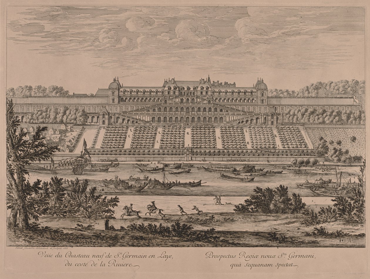 Castello di Saint-Germain-en-Laye dal Fiume da Jacques Rigaud