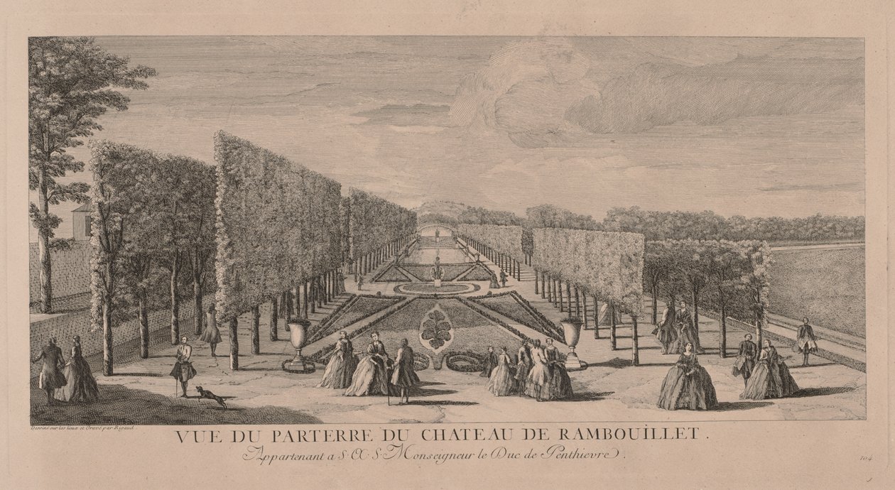 Giardino fiorito del castello di Rambouillet da Jacques Rigaud