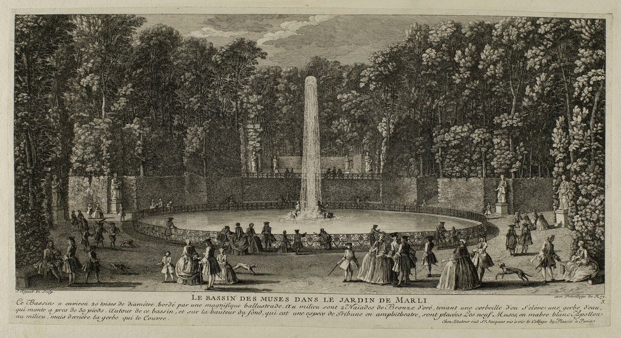 Il bacino delle Muse nel giardino di Marly. / 5 da Jacques Rigaud