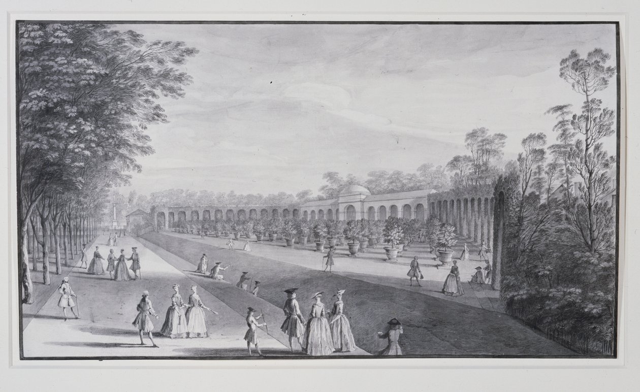 Orangerie e ha-ha, Villa di Lord Burlington da Jacques Rigaud