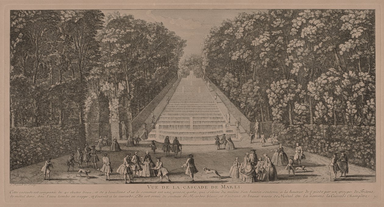 La cascata a Marli da Jacques Rigaud