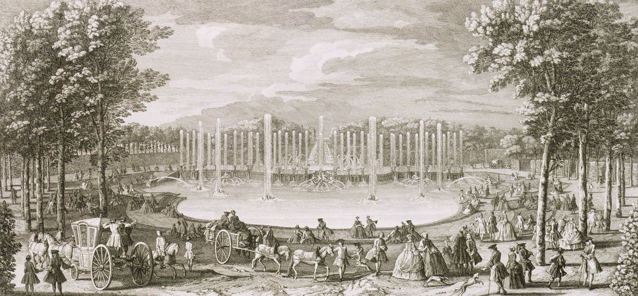 Vista della Fontana di Nettuno, Versailles da Jacques Rigaud