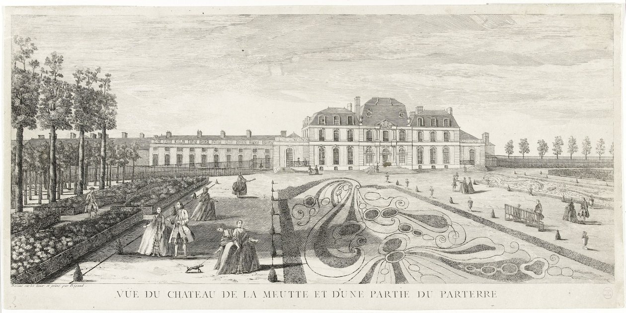 Veduta del castello di Meudon e di una parte del parterre da Jacques Rigaud