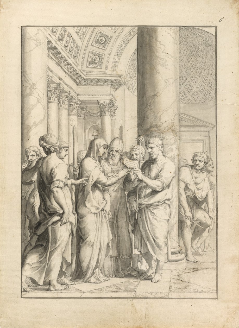 Matrimonio della Vergine, c.1640 da Jacques Stella