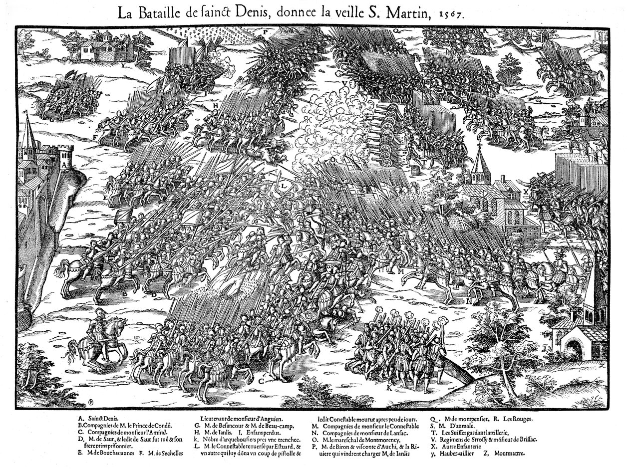 Battaglia di St Denis, Guerre Religiose Francesi, 10 novembre 1567 da Jacques Tortorel