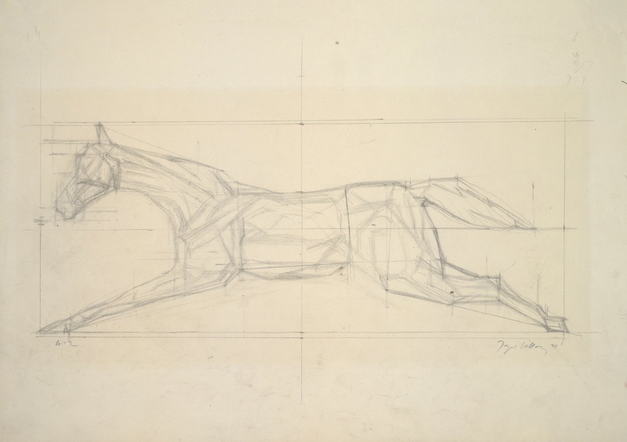 Serie di Jockey, n.2 (Cavallo visto di lato) da Jacques Villon