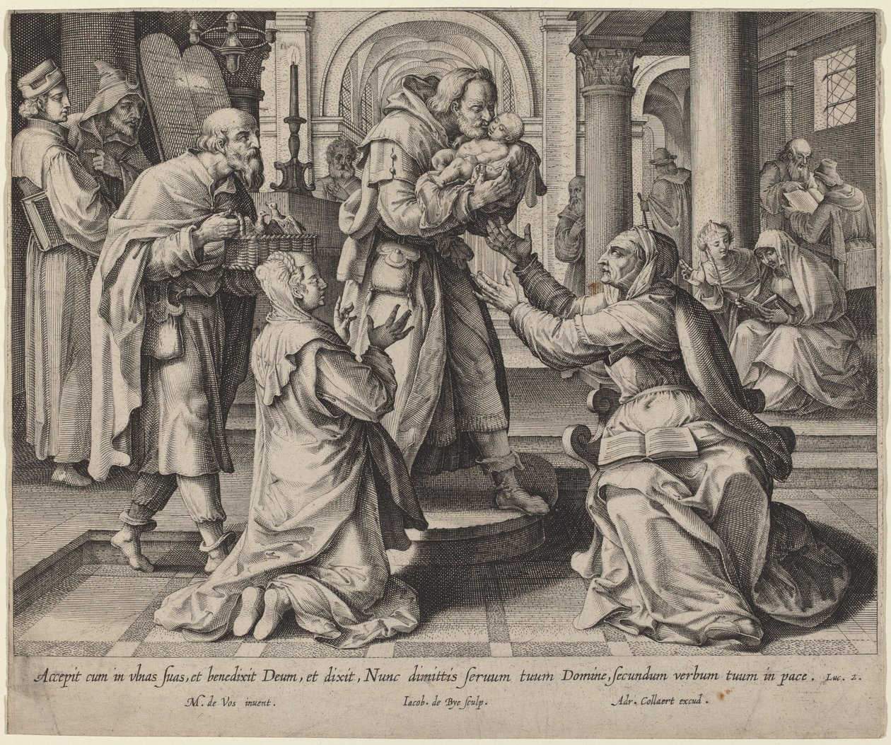 Presentazione al Tempio da Jacques de Bie after Maarten