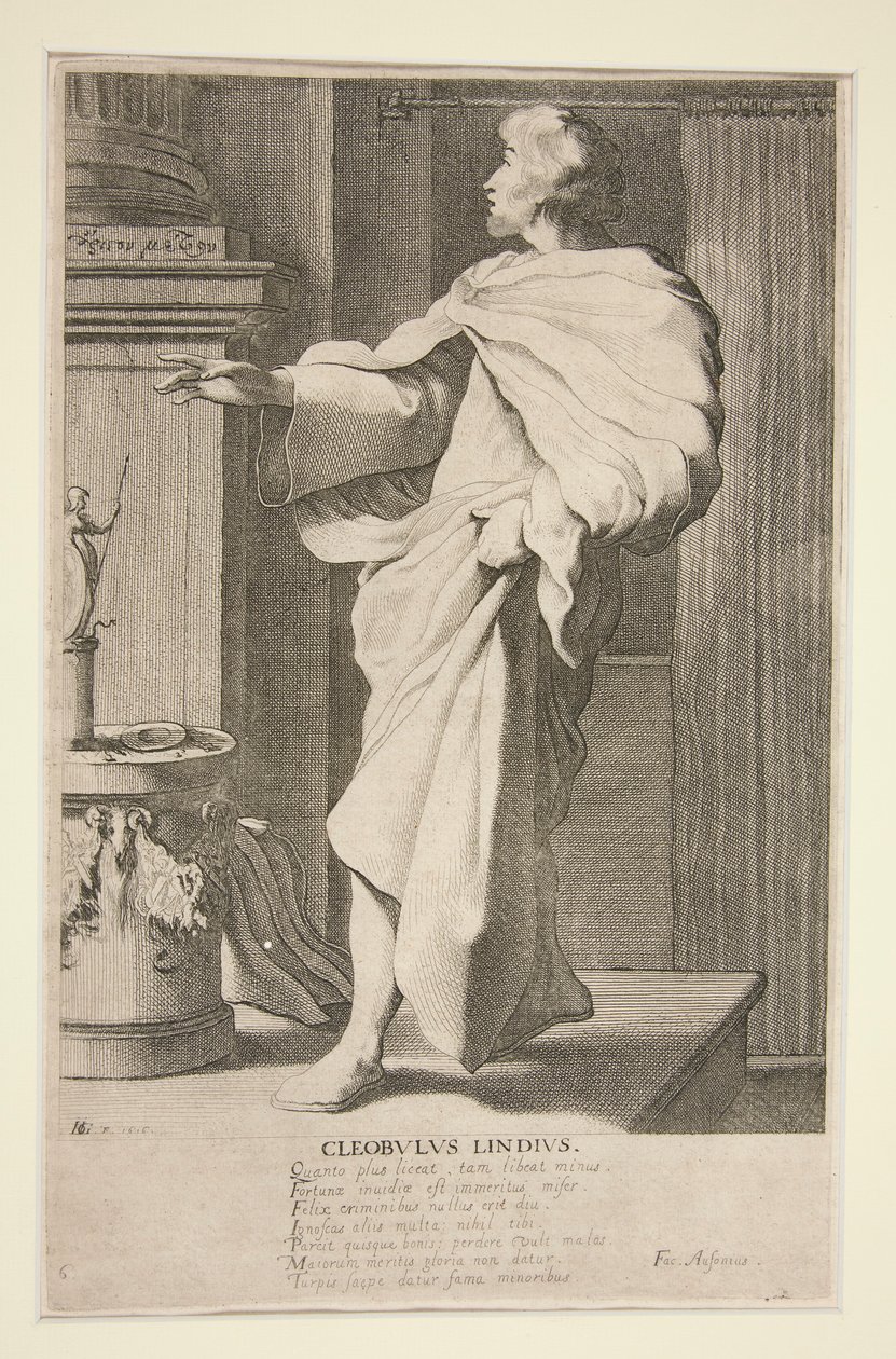 Cleobulo di Lindo, #6 dalla serie I sette saggi della Grecia da Jacques de Gheyn III