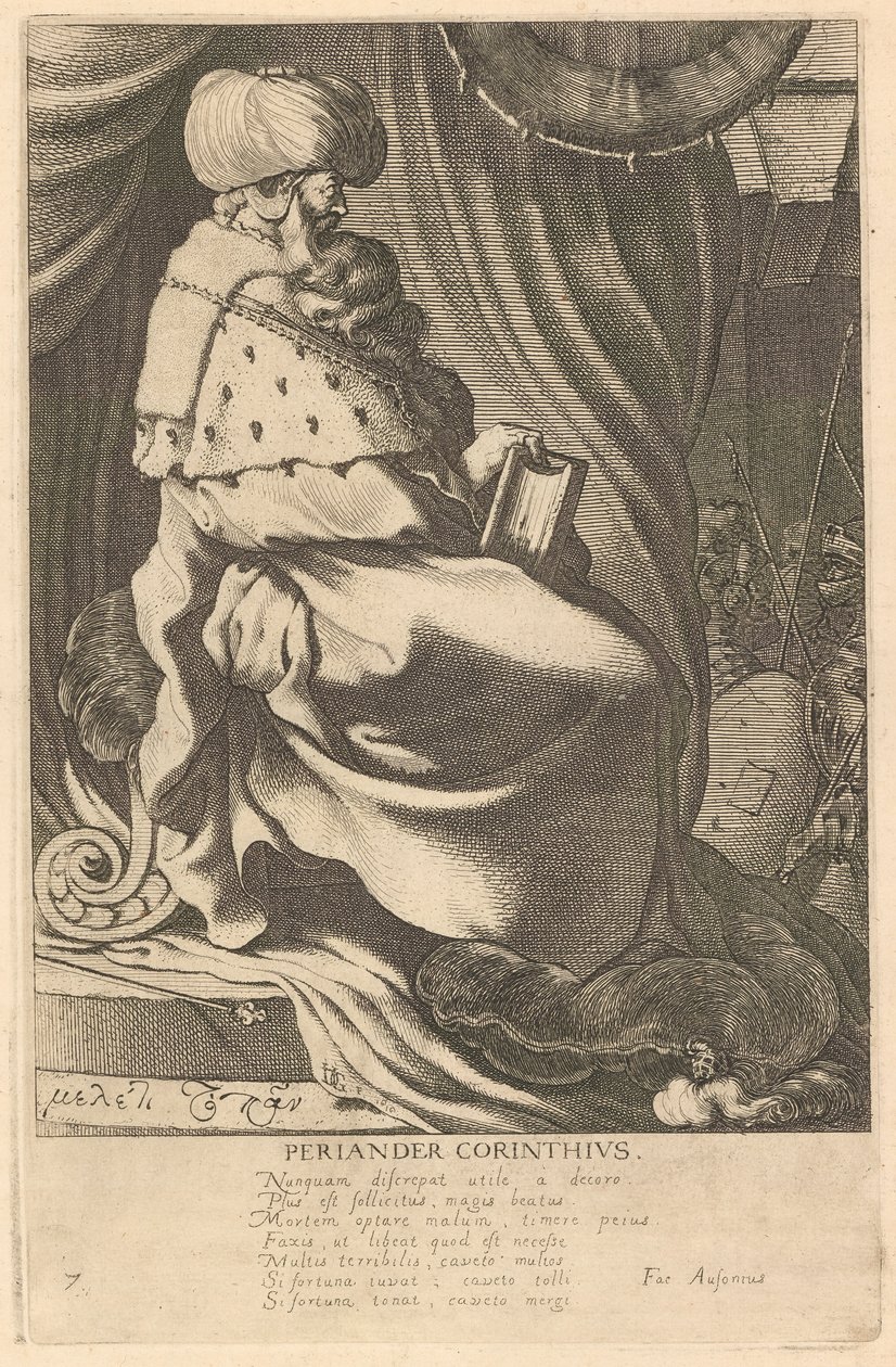 Periandro Corinzio, #7 dalla serie I Sette Saggi della Grecia da Jacques de Gheyn III