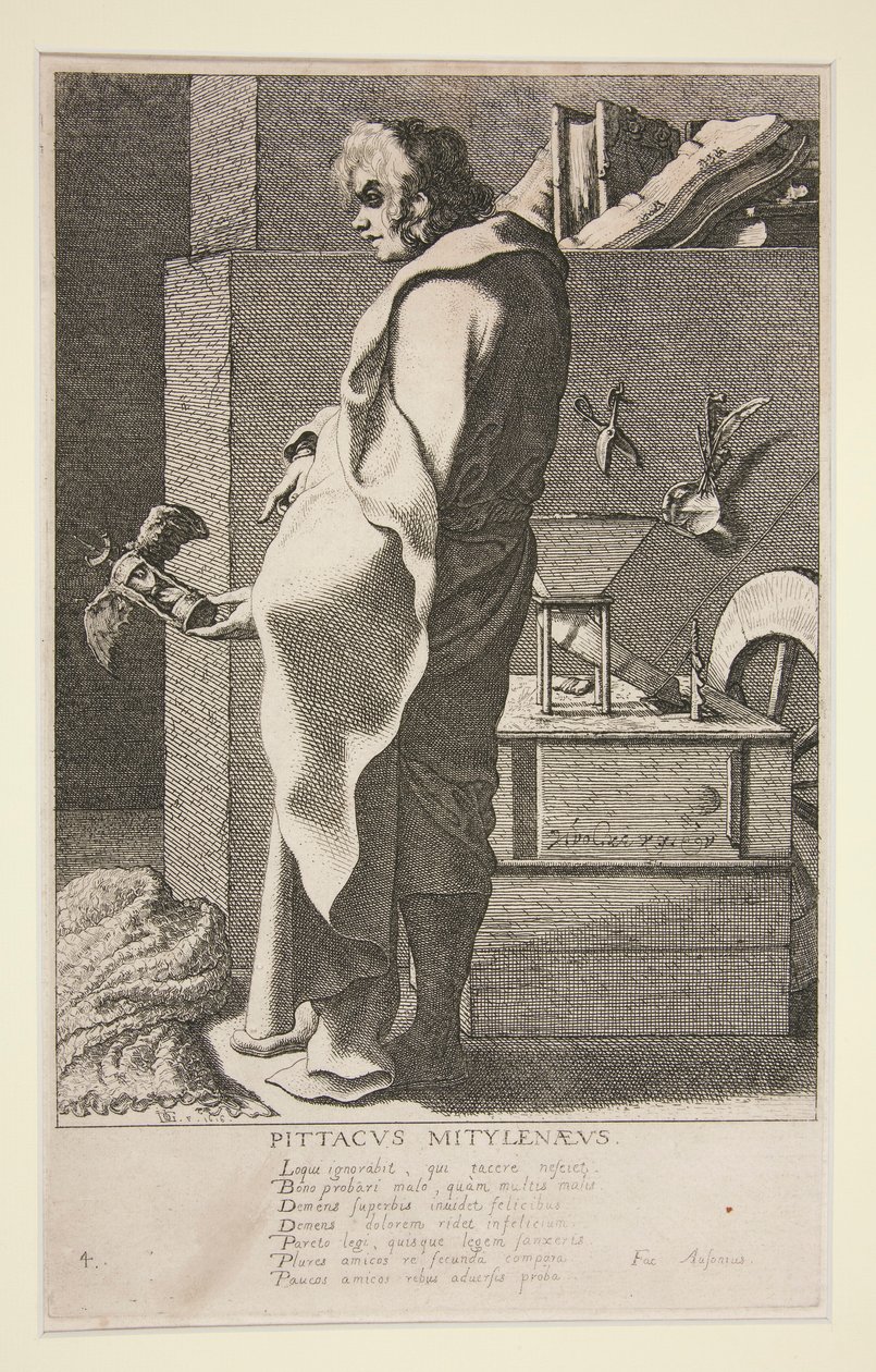 Pittaco di Mitilene, #4 dalla serie I sette saggi della Grecia da Jacques de Gheyn III