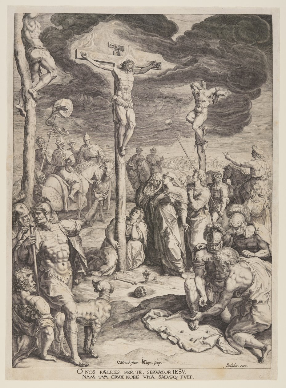 Cristo in croce tra due ladri da Jacques de Gheyn II