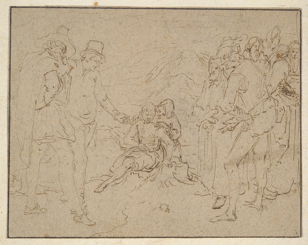 Giobbe su un Letamaio, Provato dai suoi Amici da Jacques de Gheyn II