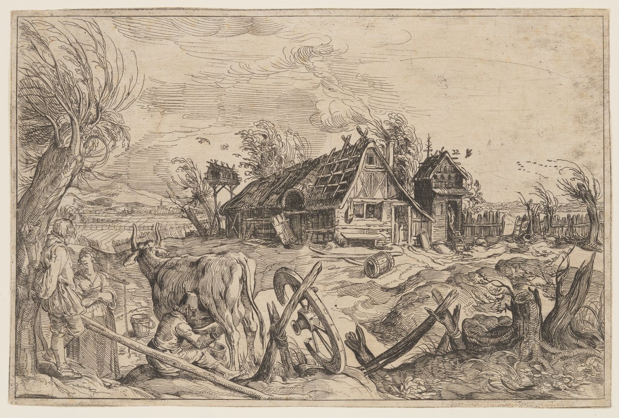 Paesaggio con casa colonica da Jacques de Gheyn II